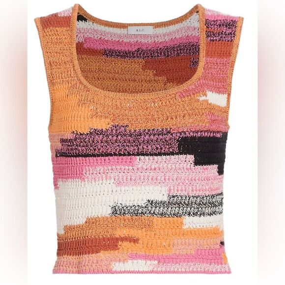 A.L.C. Brayden Crochet Scoop-Neck Tank Size XL NWOT - Picture 3 of 12